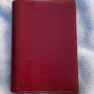 Authentic Hermes Passport Holder Leather Stamped A squared